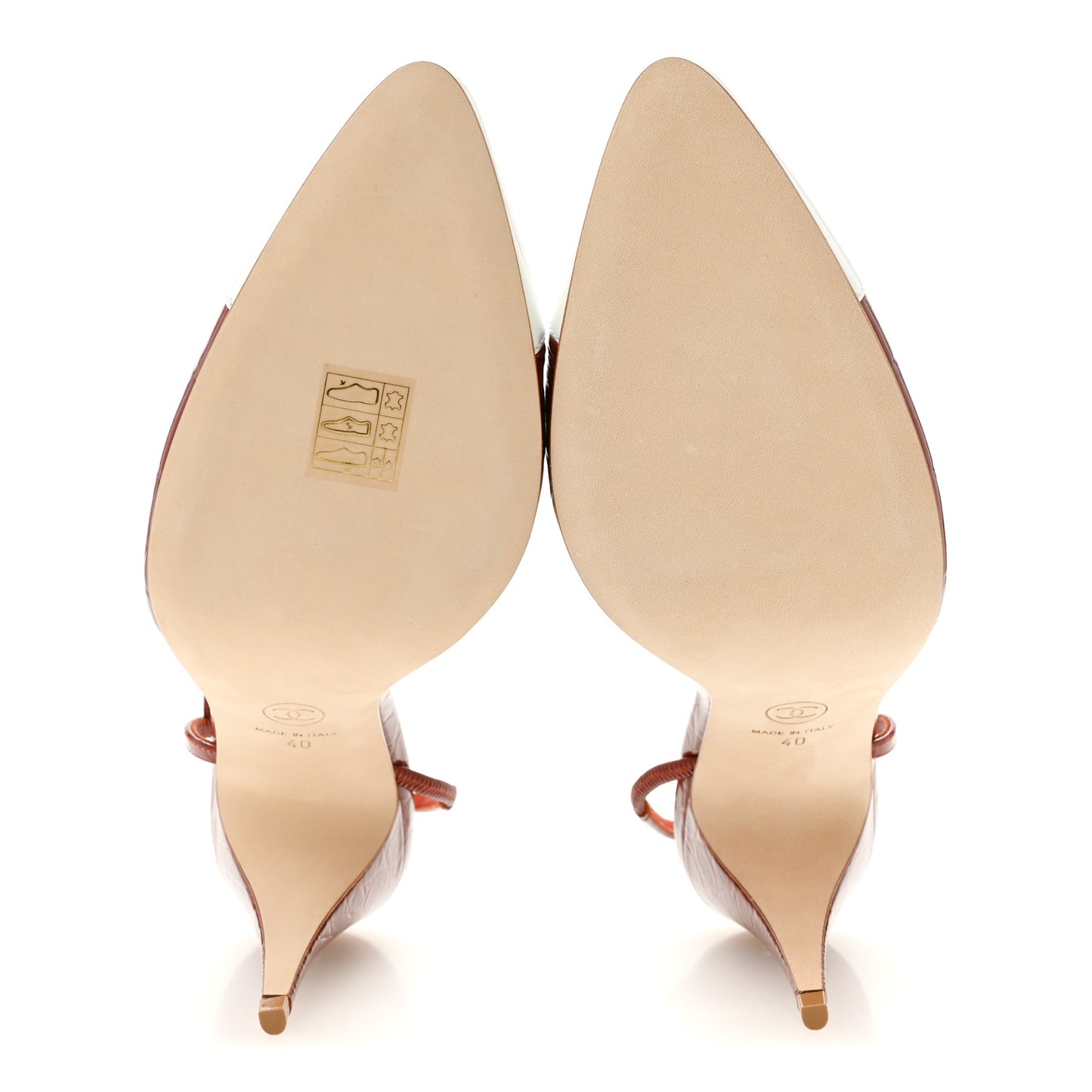 Calfskin Crocodile Embossed Patent Cap Toe Slingback Pumps 40 Dark Red White
