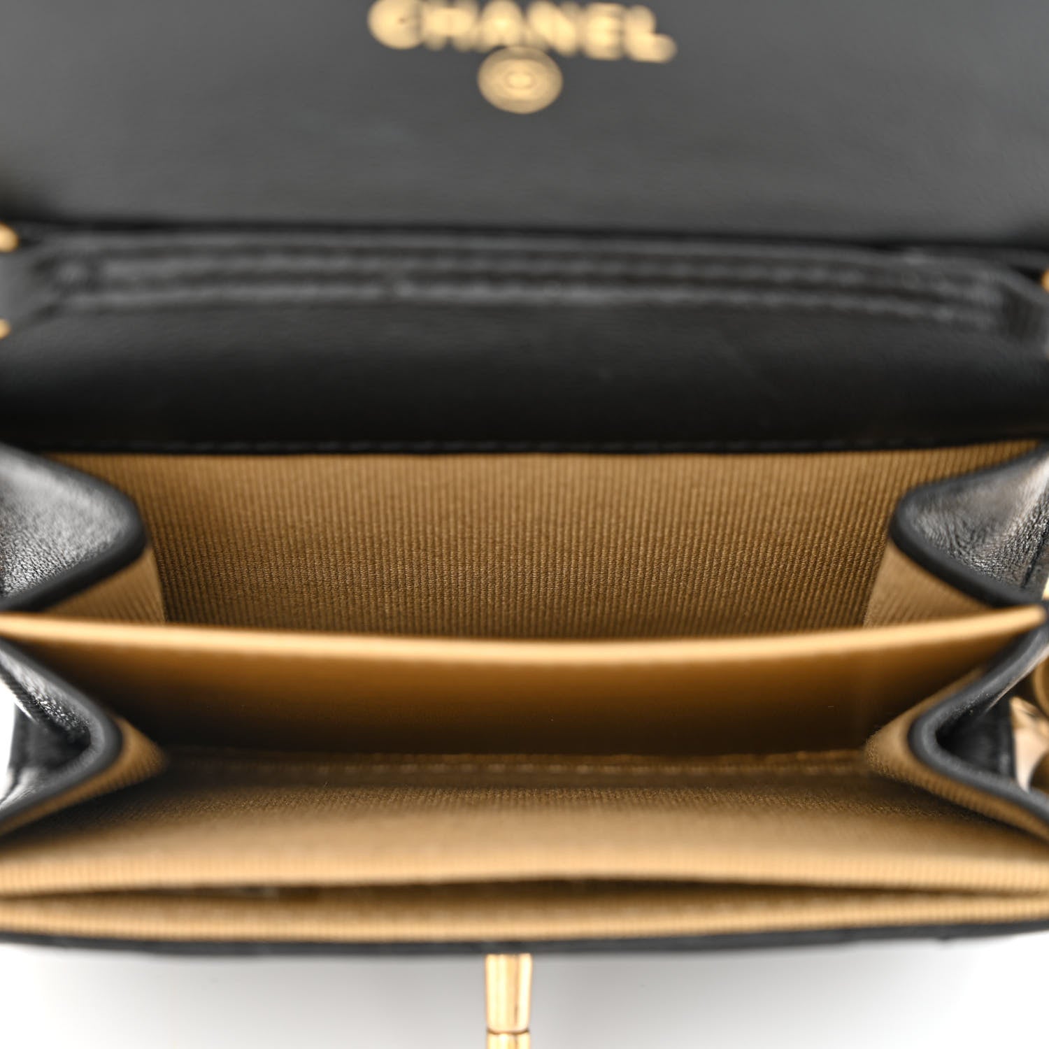 Chanel Lambskin Quilted Pearl Crush Clutch With Chain Black 5 of 12