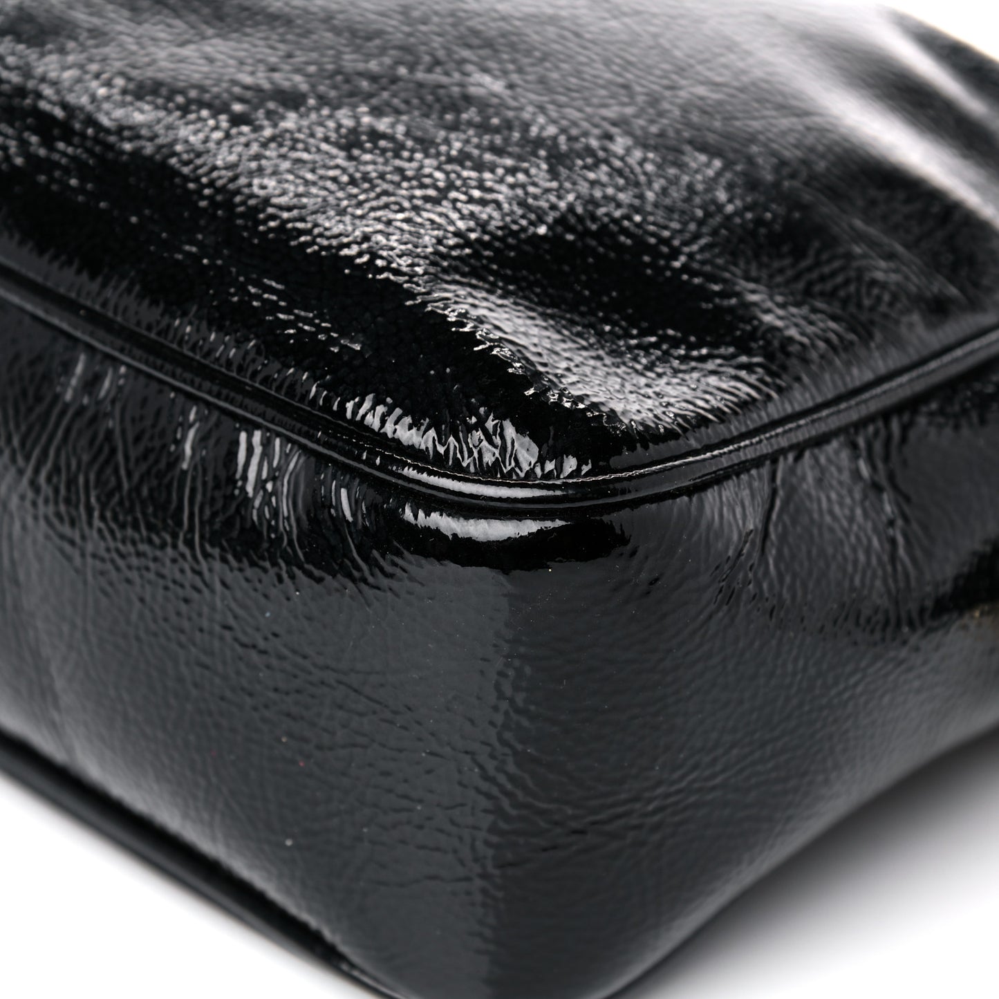 Soft Patent Small Soho Disco Bag Black