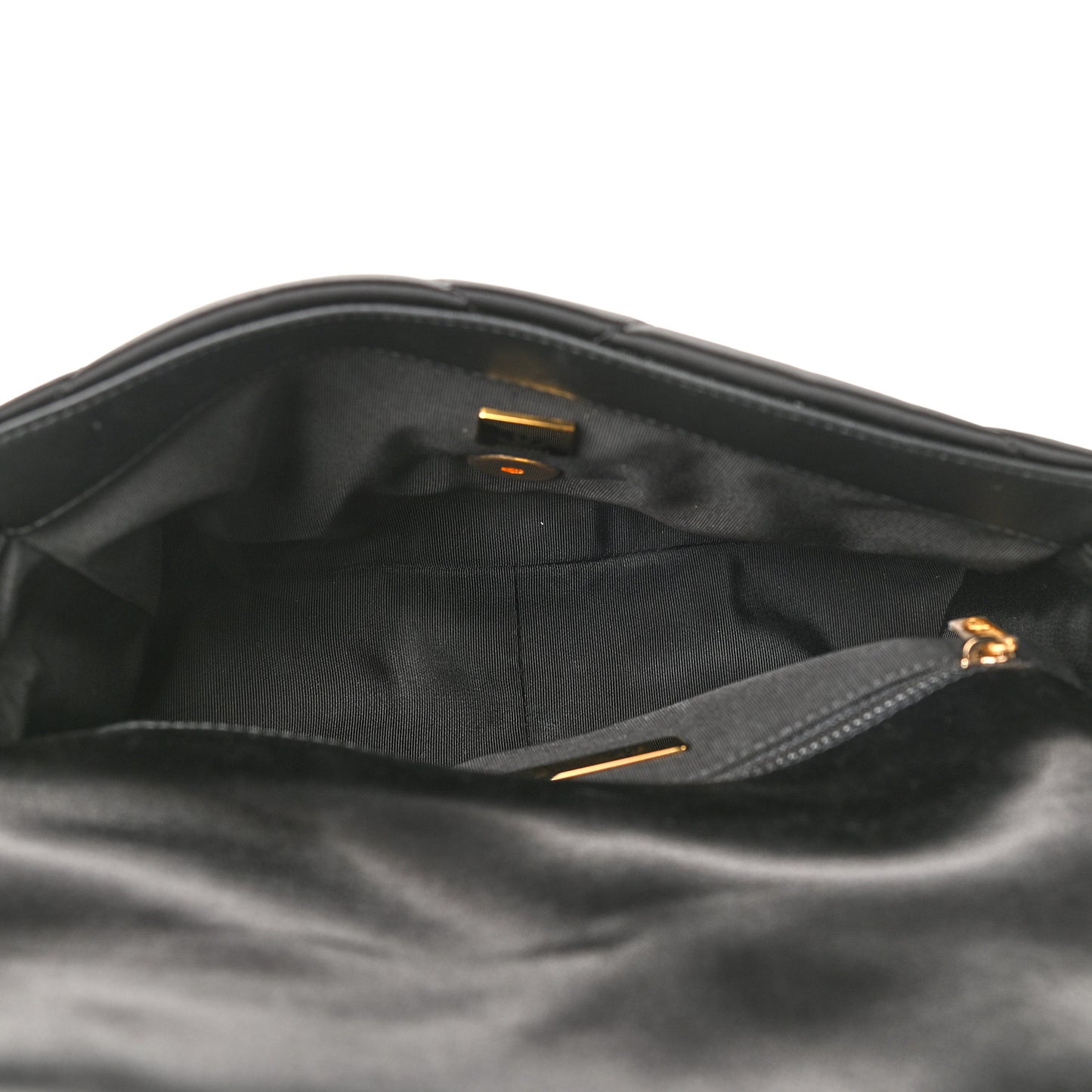 Satin Quilted Medium Chanel 19 Flap Black