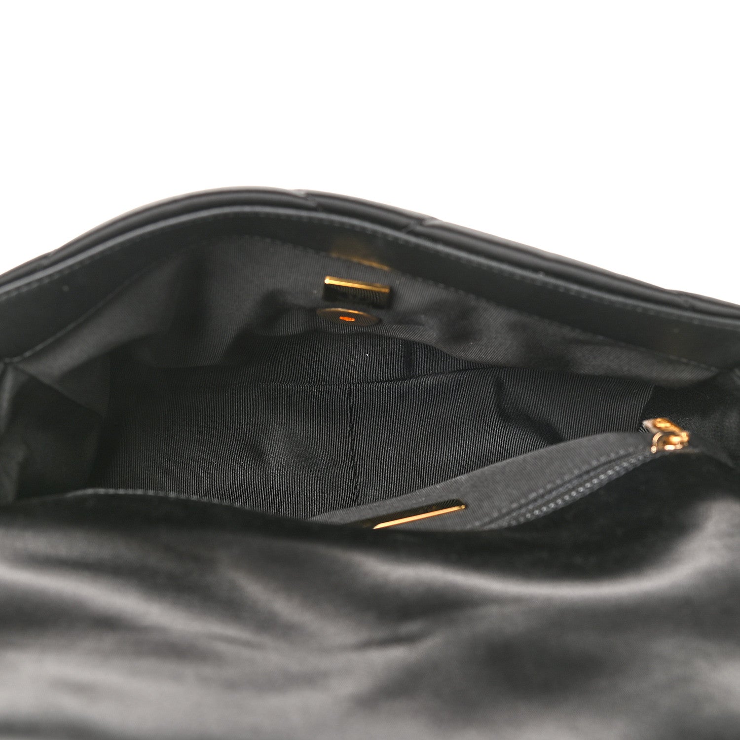Chanel Satin Quilted Medium Chanel 19 Flap Black 5 of 9