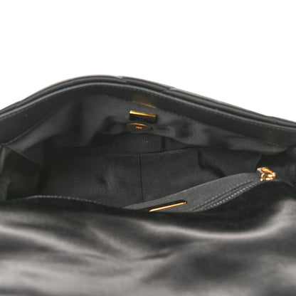 Chanel Satin Quilted Medium Chanel 19 Flap Black 5 of 9