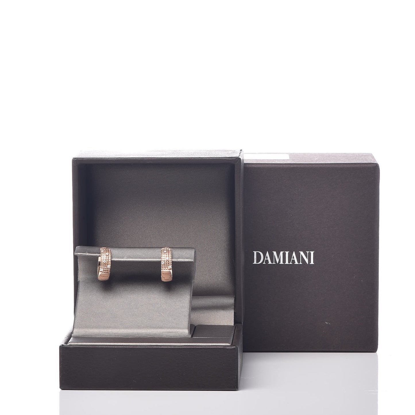18K Rose Gold Diamond Metropolitan Hoop Earrings