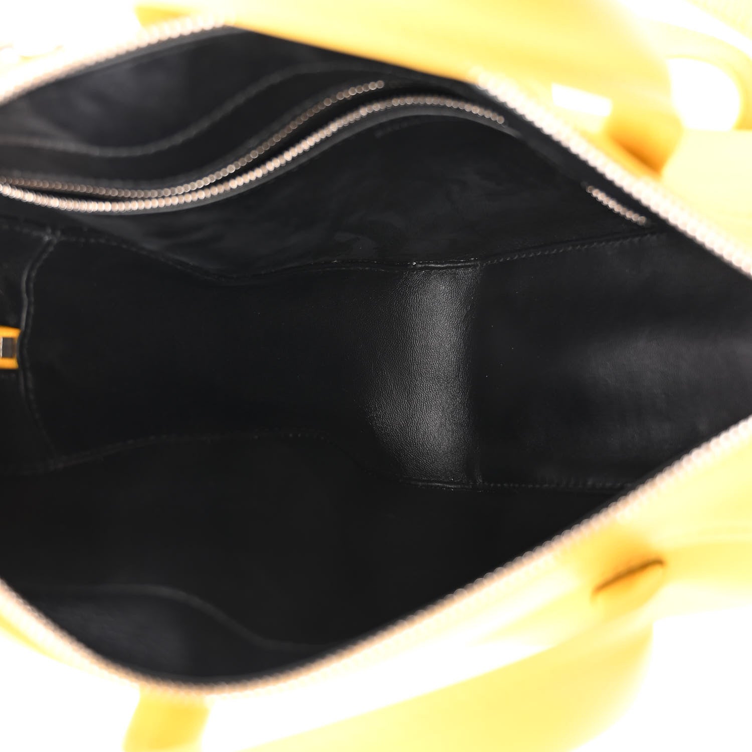 Balenciaga Shiny Day Calfskin Logo S Triangle Duffle Jaune Black 5 of 10