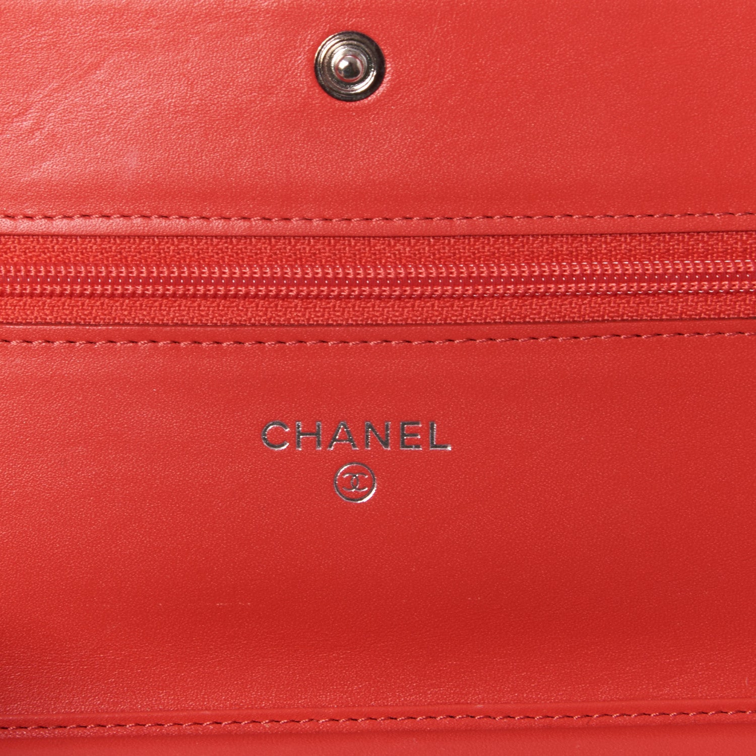 Chanel Caviar Timeless CC Wallet On Chain WOC Coral 7 of 9