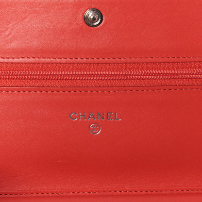 Chanel Caviar Timeless CC Wallet On Chain WOC Coral 7 of 9