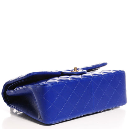 Chanel Lambskin Quilted Jumbo Double Flap Dark Blue 4 of 9