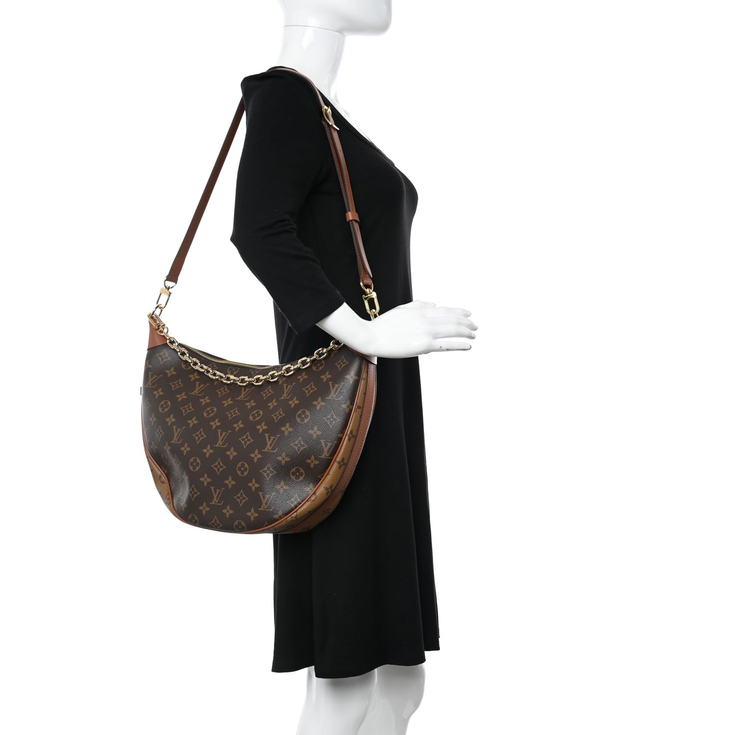 Reverse Monogram Loop Hobo