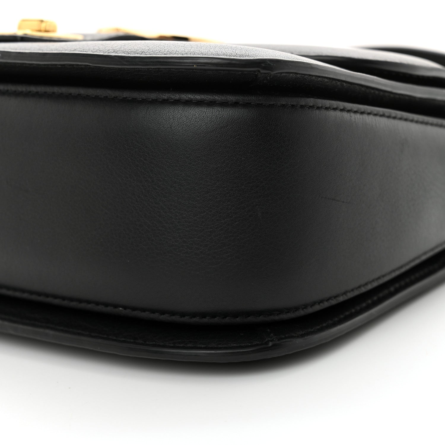 Gucci Roxy Calfskin Small Blondie Top Handle Shoulder Flap Bag Black 10 of 13