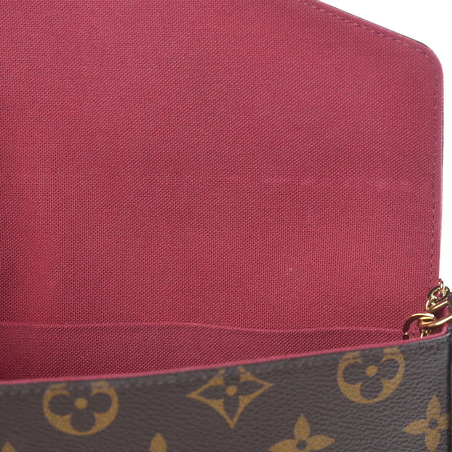 Monogram Pochette Felicie Chain Wallet Fuchsia