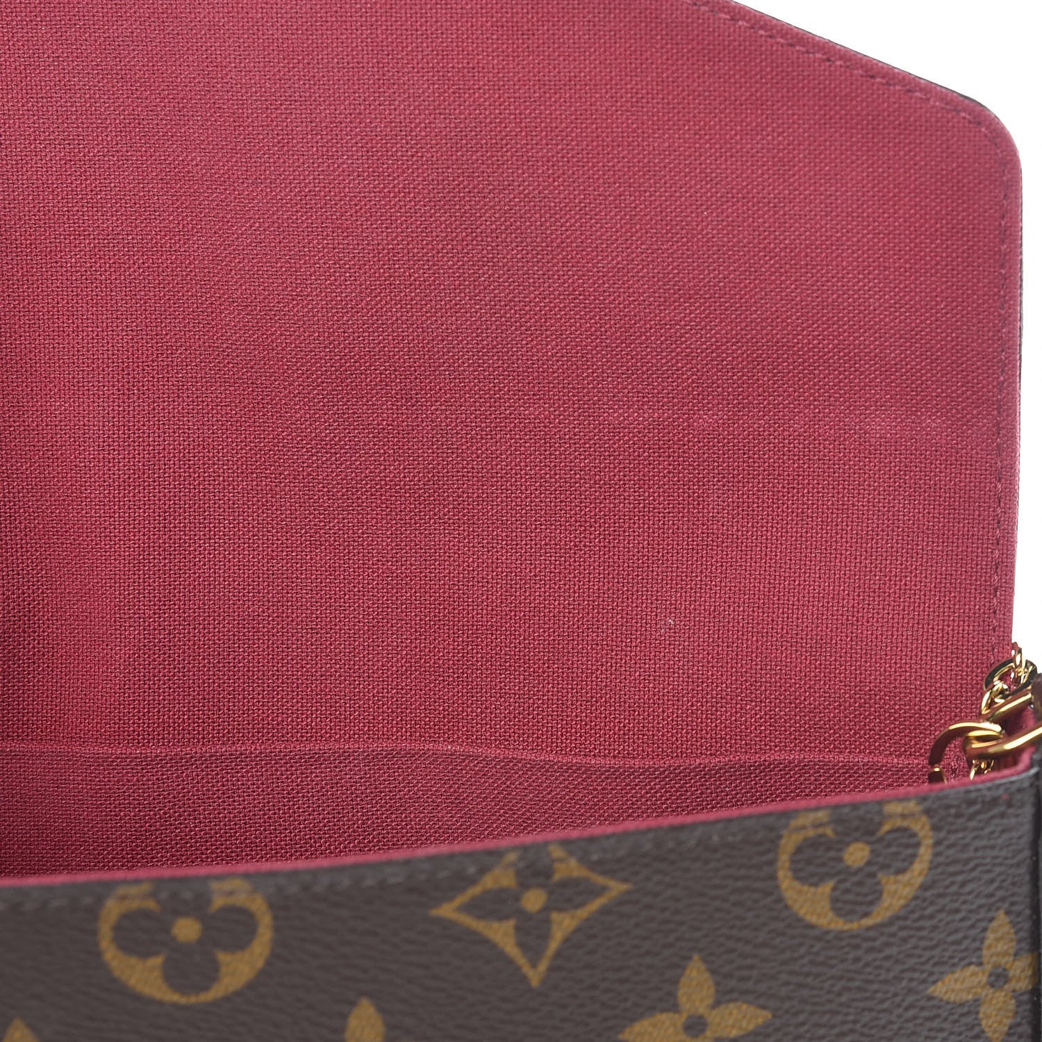 Louis Vuitton Monogram Pochette Felicie Chain Wallet Fuchsia 10 of 12