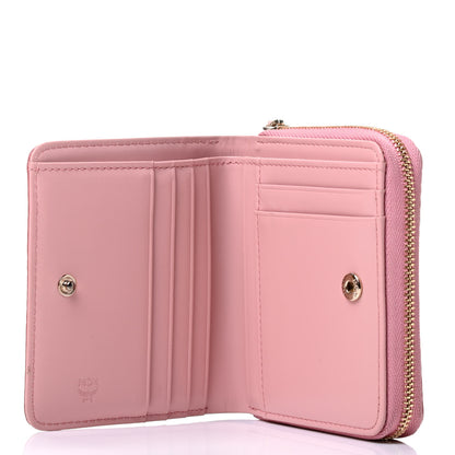 MCM Visetos Rabbit Zip Around Wallet Pink 4 of 4
