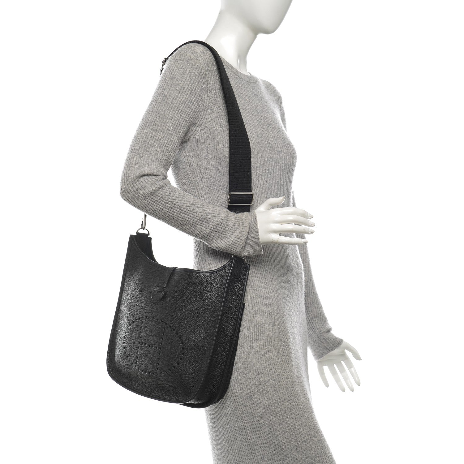 Hermes Taurillon Clemence Evelyne III PM Black 2 of 8