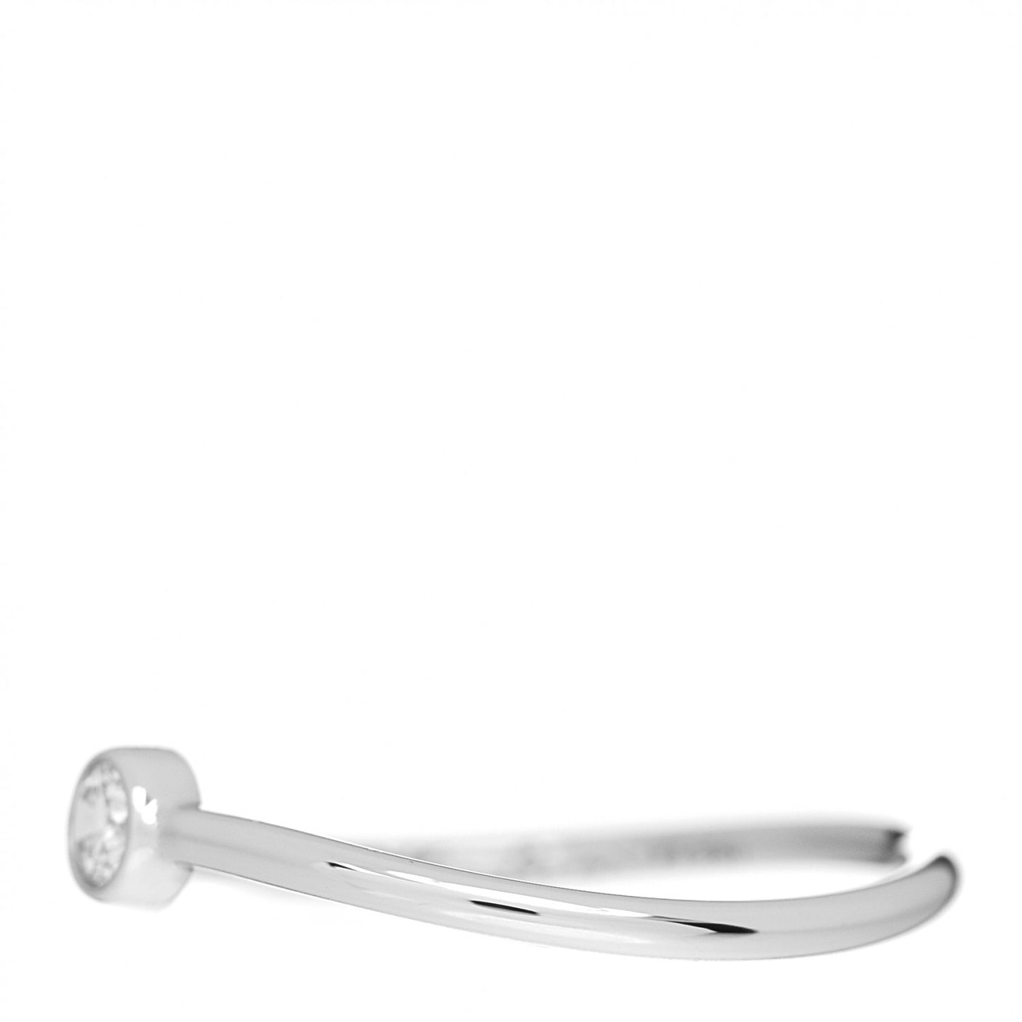 Platinum Diamond Elsa Peretti Single-Row Wave Ring 49 4.75