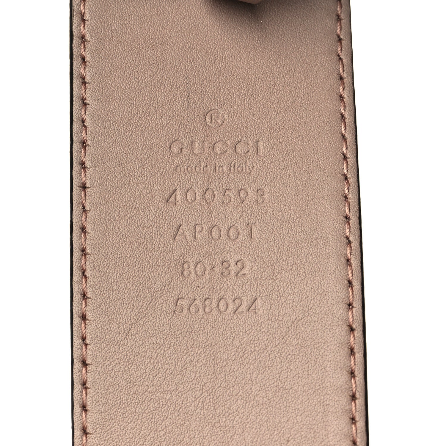 Gucci Calfskin Double G 40mm Belt 80 32 Porcelain Rose 3 of 5