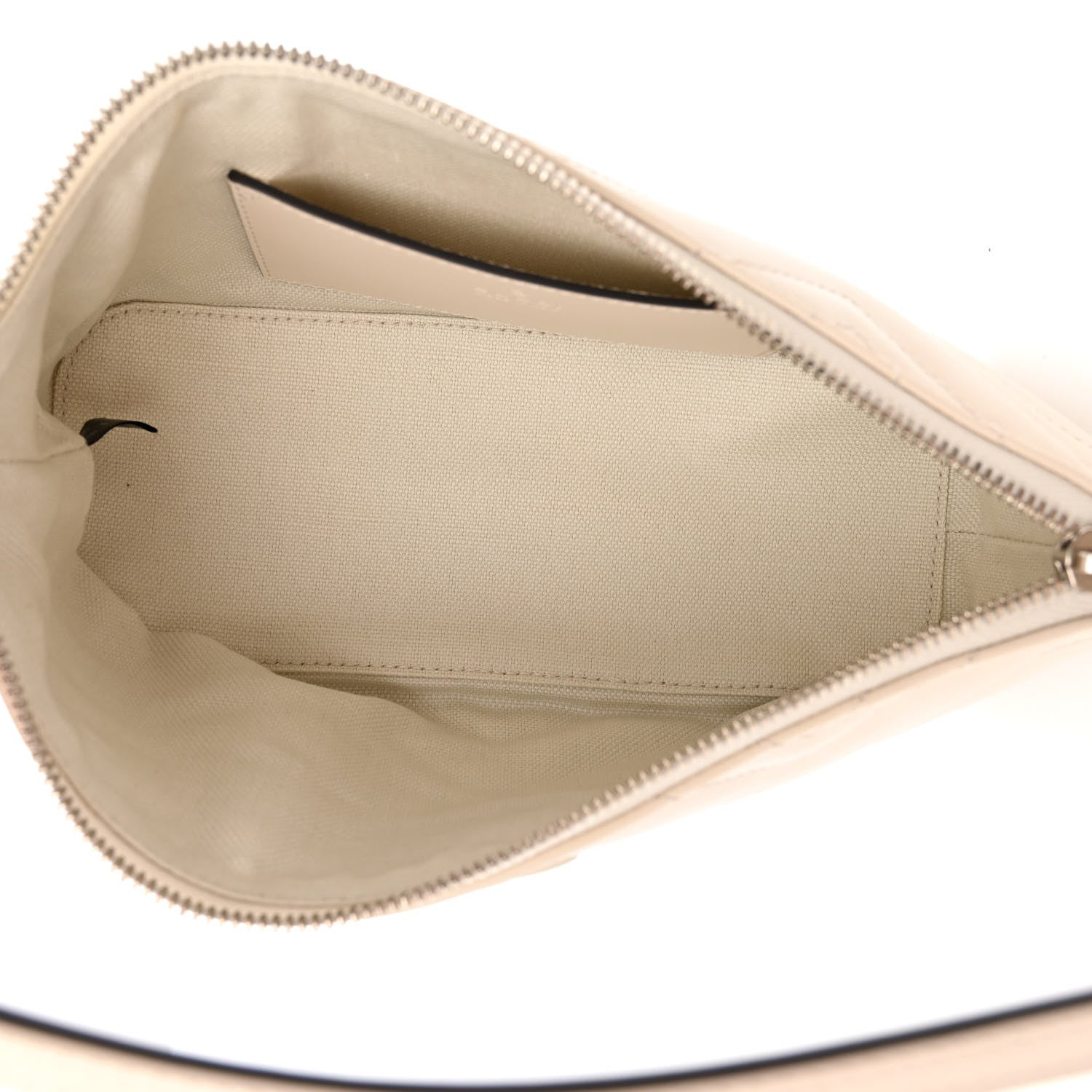 Gucci Calfskin Matelasse Chevron Monochrome GG Marmont Sling Shoulder Bag Mystic White 5 of 10