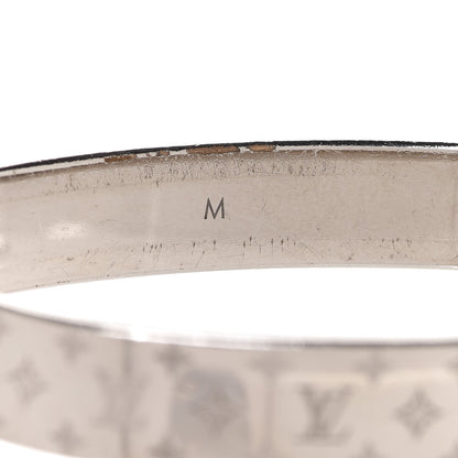 Louis Vuitton Brass Palladium Plated Nanogram Cuff M Silver 6 of 6