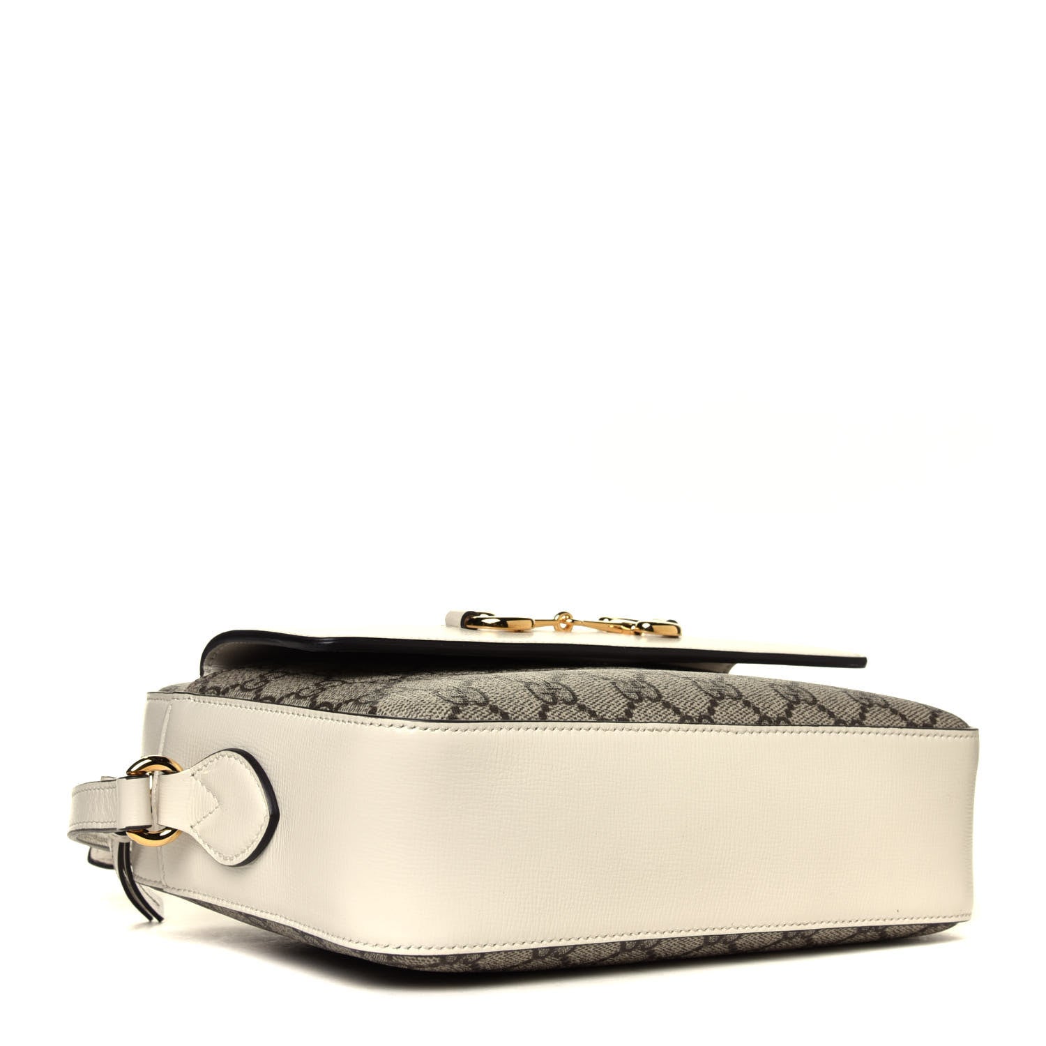 Gucci GG Supreme Monogram Small Horsebit 1955 Shoulder Bag Beige Mystic White 6 of 8