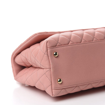 Chanel Caviar Quilted Small Coco Handle Flap Light Pink 6 of 10