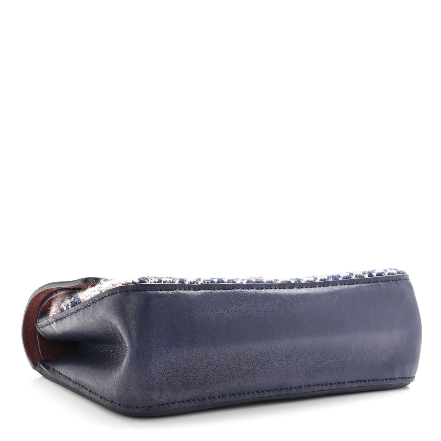 Chanel Smooth Calfskin Knit Nude 2.55 Reissue 225 Flap Navy 3 of 11