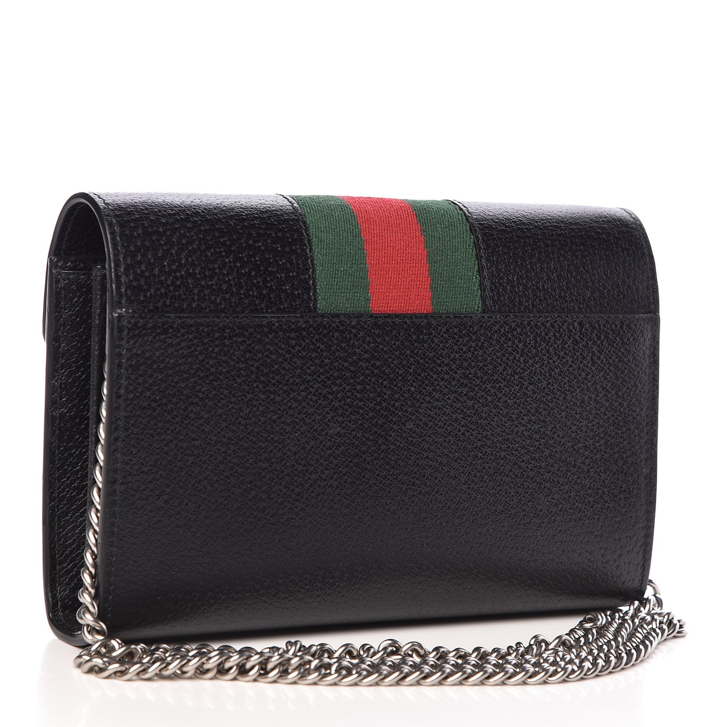 Calfskin Web Mini Dionysus Chain Wallet Black