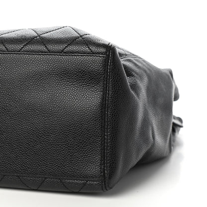 Chanel Caviar Quilted CC Shopping Tote Black 9 of 10