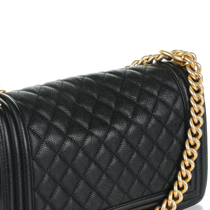 Chanel Caviar Quilted Medium Boy Flap Black 8 of 10