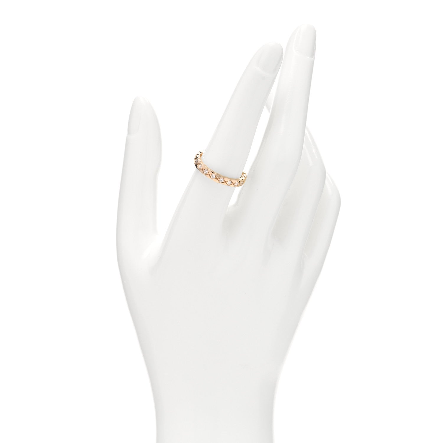 Chanel 18K Beige Gold Diamond Mini Coco Crush Ring 57 8 2 of 5