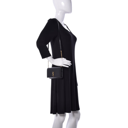 Saint Laurent Smooth Calfskin Monogram Phone Holder Crossbody Black 2 of 10