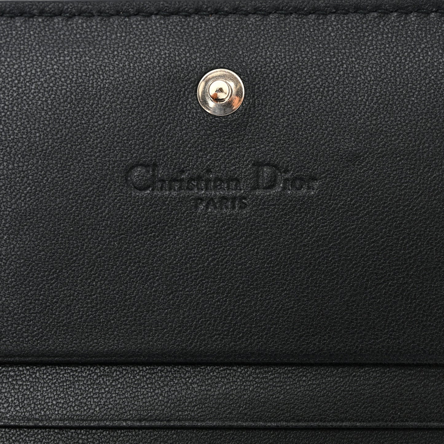 Lambskin Cannage Mini Lady Dior Wallet Black
