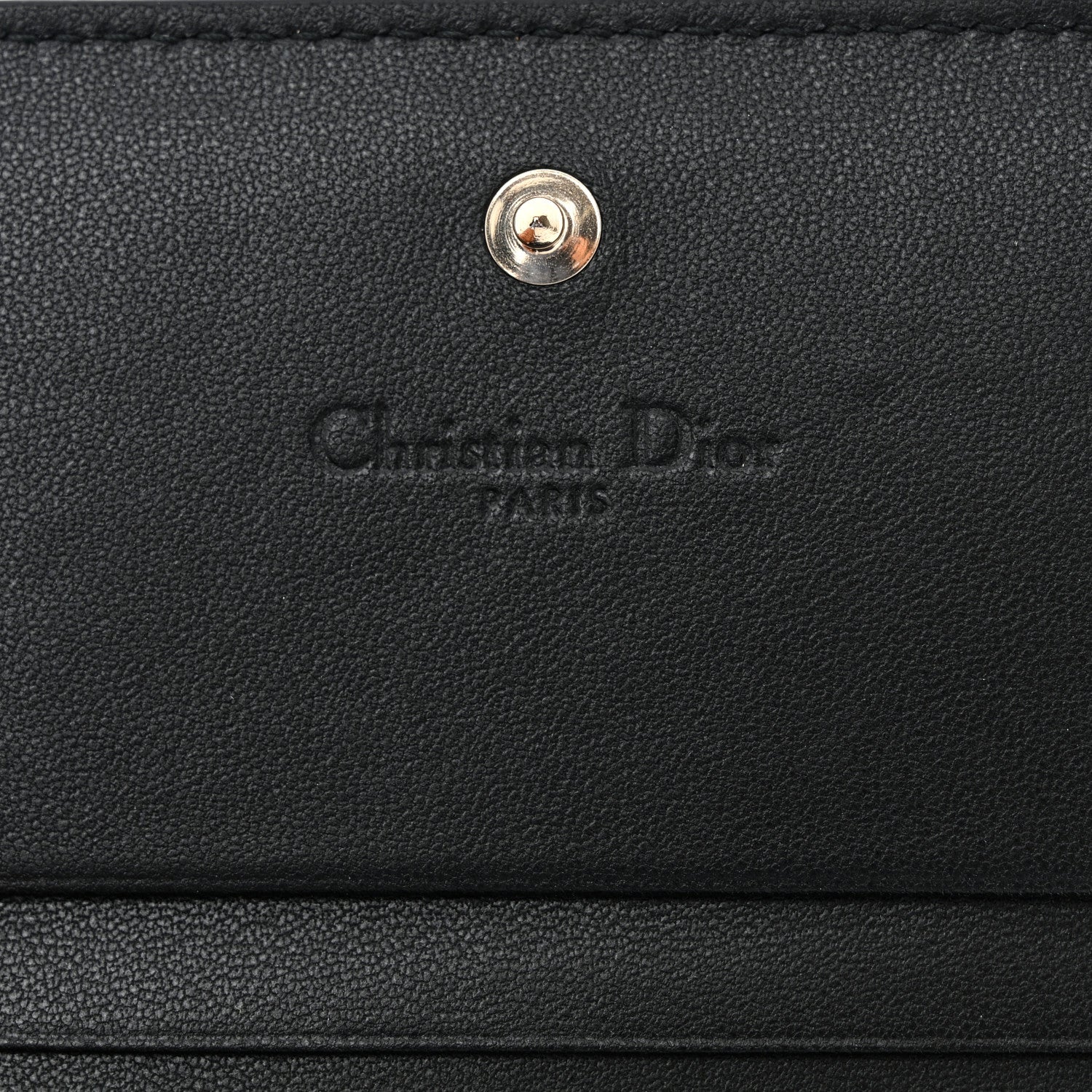 Christian Dior Lambskin Cannage Mini Lady Dior Wallet Black 7 of 9