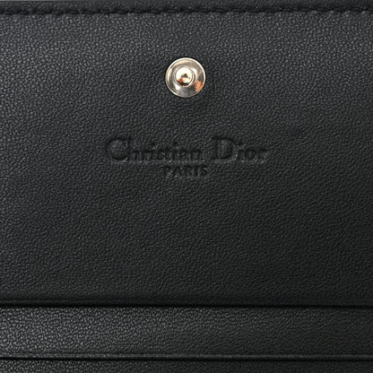 Christian Dior Lambskin Cannage Mini Lady Dior Wallet Black 7 of 9