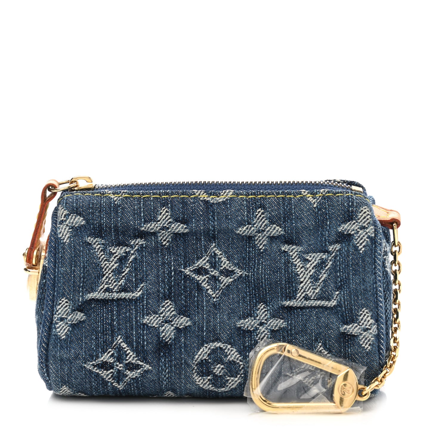 Monogram Denim Pochette Speedy PM Key Holder Blue