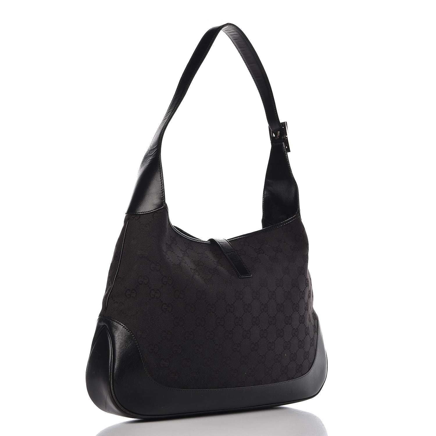 Gucci Monogram Jackie O Hobo Black 3 of 12