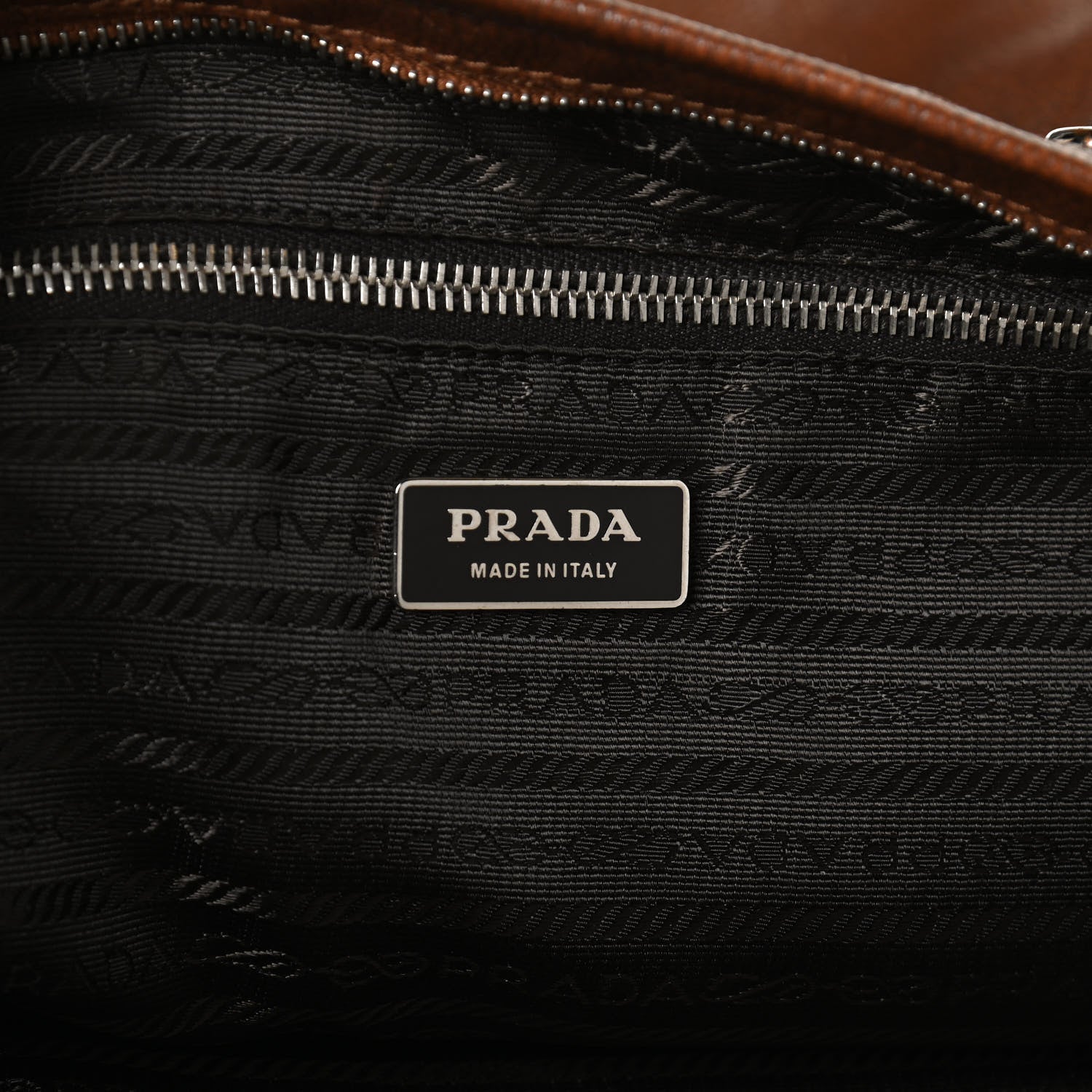 Prada Vitello Daino Top Handle Tote Brown 9 of 11