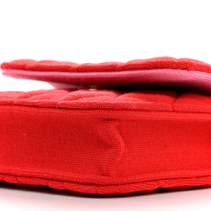 Chanel Jersey Quilted Micro Mini Flap Red 10 of 10