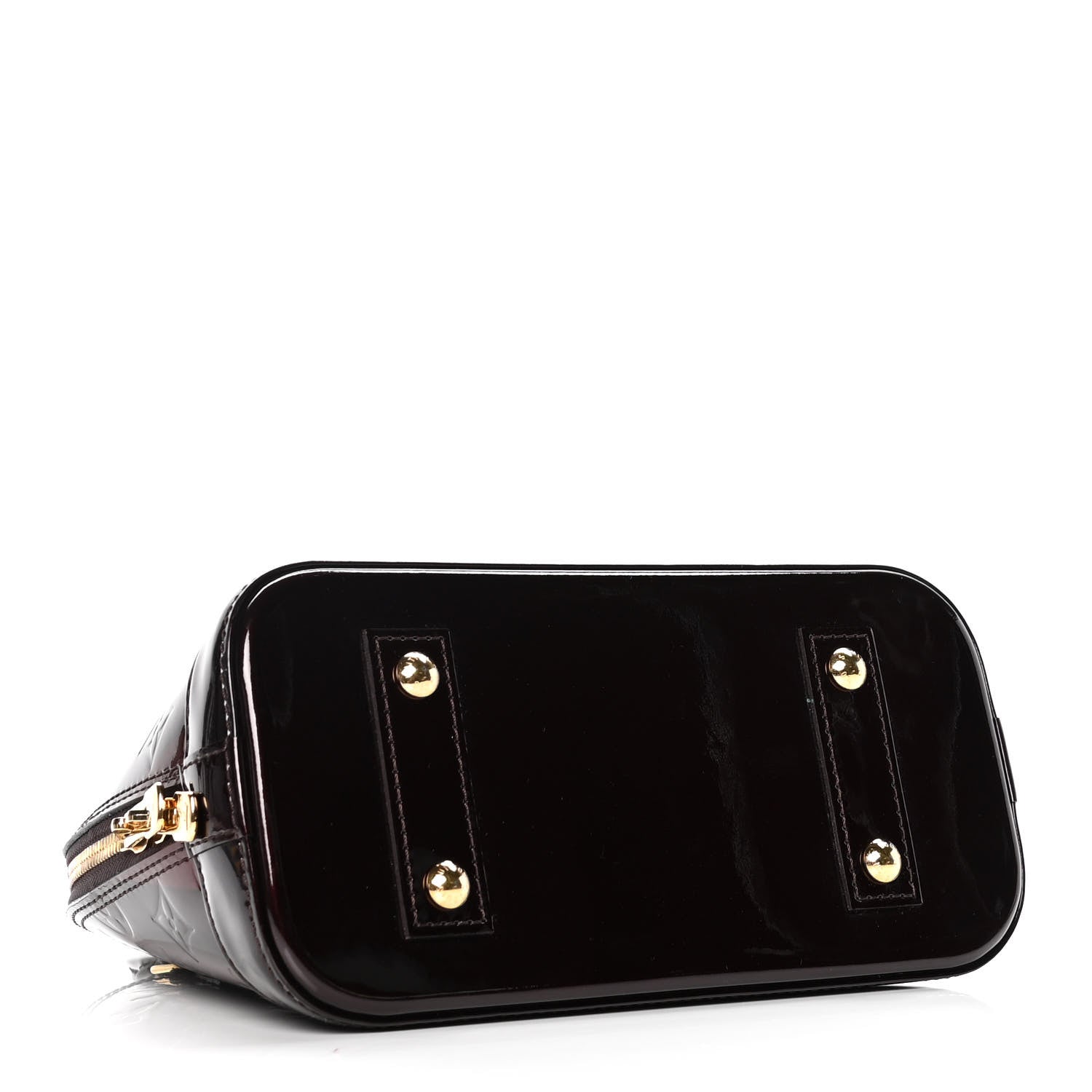 Louis Vuitton Vernis Rayures Alma BB Amarante 4 of 7