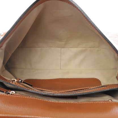 Valentino Garavani Textured Calfskin Rockstud Frame Handle Bag Tan 5 of 7