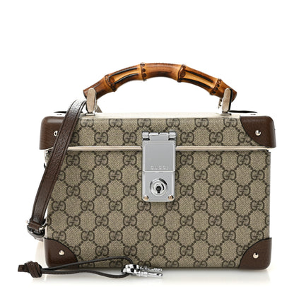 Gucci GG Supreme Monogram Globe-Trotter Beauty Case Brown 1 of 10