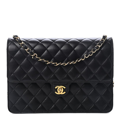 Chanel Lambskin Quilted Medium Single Flap Black 1 of 4