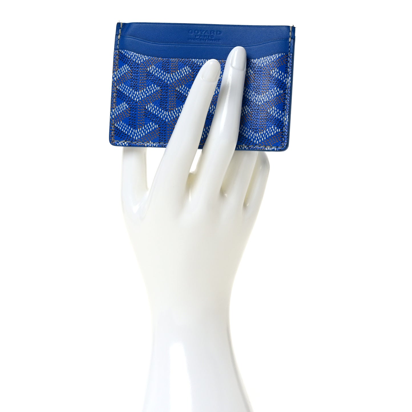 Goyardine Saint Sulpice Card Holder Sky Blue
