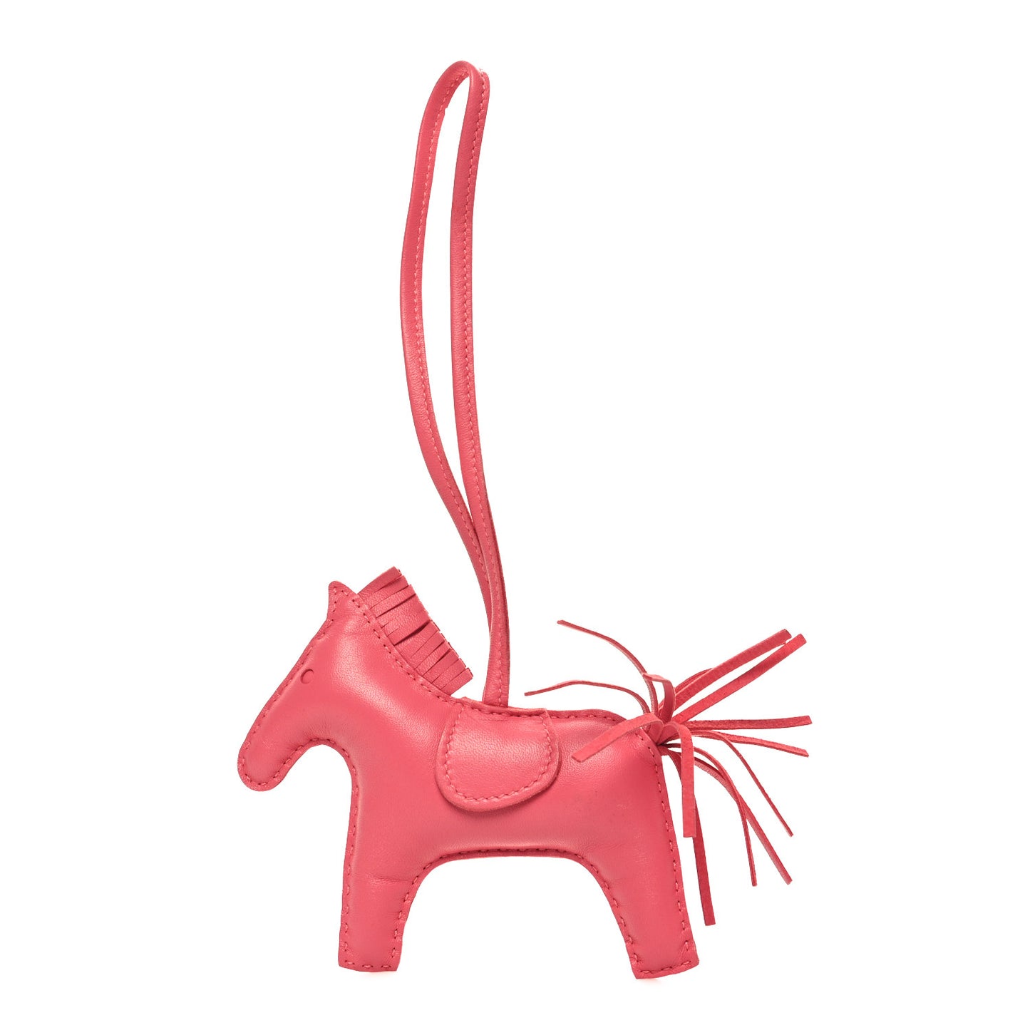 Milo Lambskin Grigri Rodeo Horse Bag Charm MM Rose Azalee