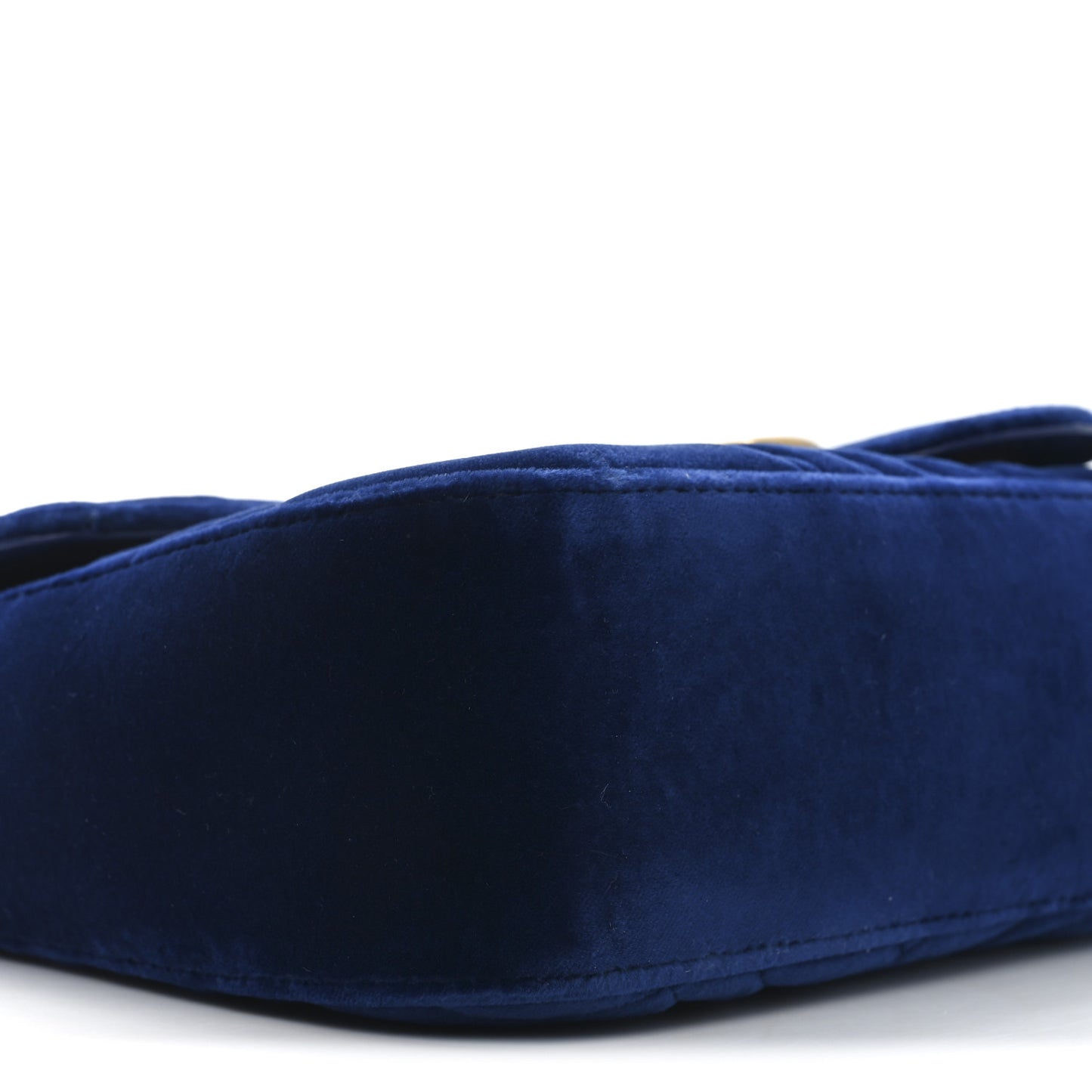 Velvet Matelasse Medium GG Marmont Shoulder Bag Cobalt Blue