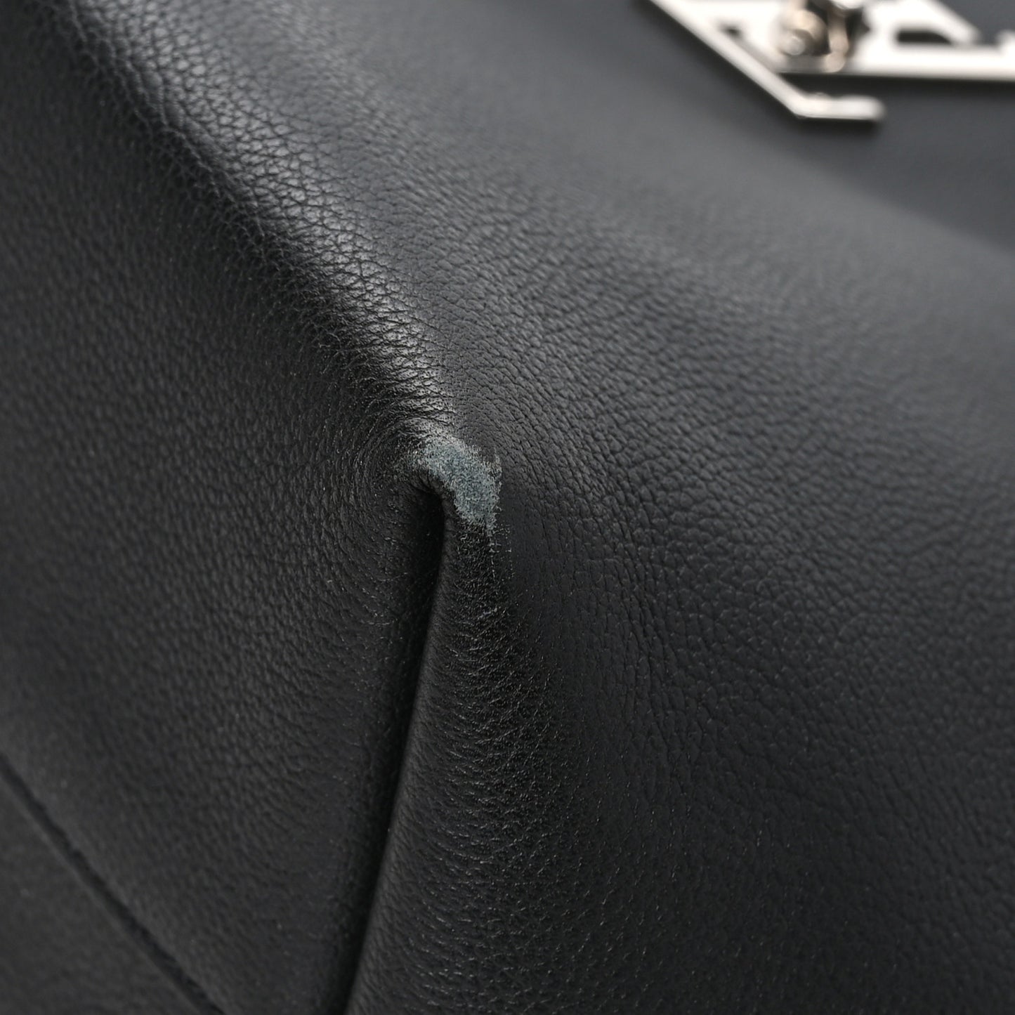 LOUIS VUITTON Calfskin Lockme Hobo Black