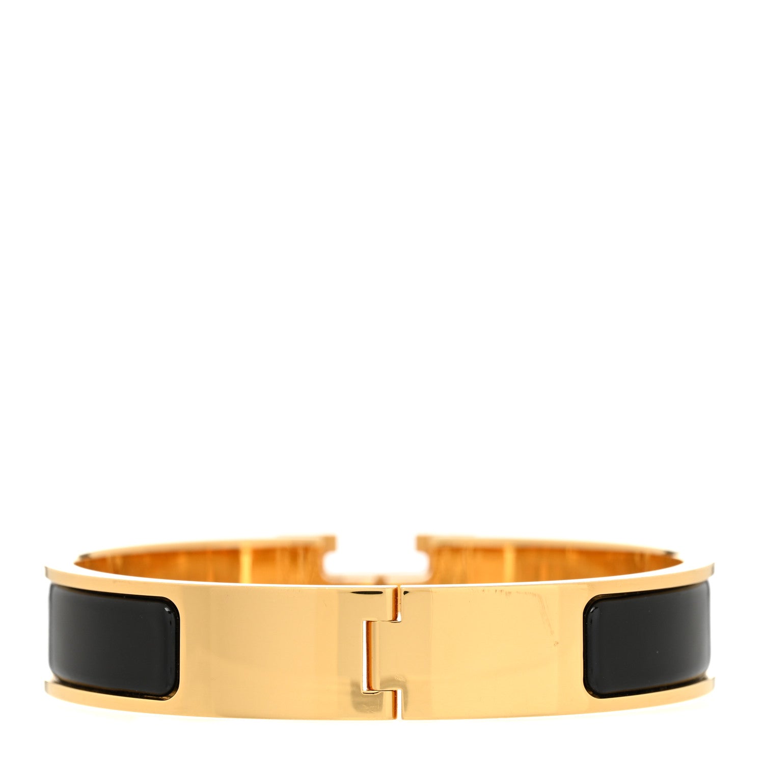 Hermes Enamel Narrow Clic Clac H Bracelet GM Black 3 of 5
