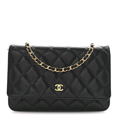 Chanel Caviar Quilted Wallet On Chain WOC Black 1 of 13