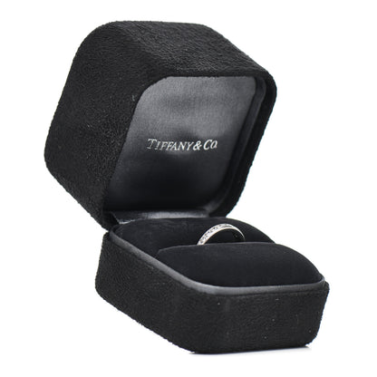 Tiffany Platinum Diamond 3mm Half Circle Wedding Band Ring 50 5.5 6 of 6