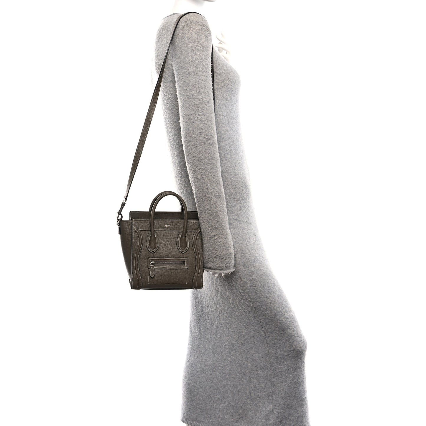 Drummed Calfskin Nano Luggage Souris