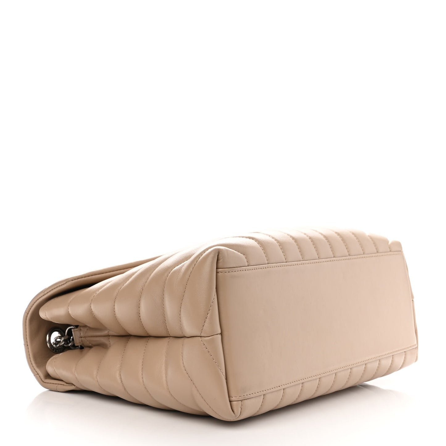 Calfskin Y Quilted Monogram Medium Loulou Chain Satchel Dark Beige