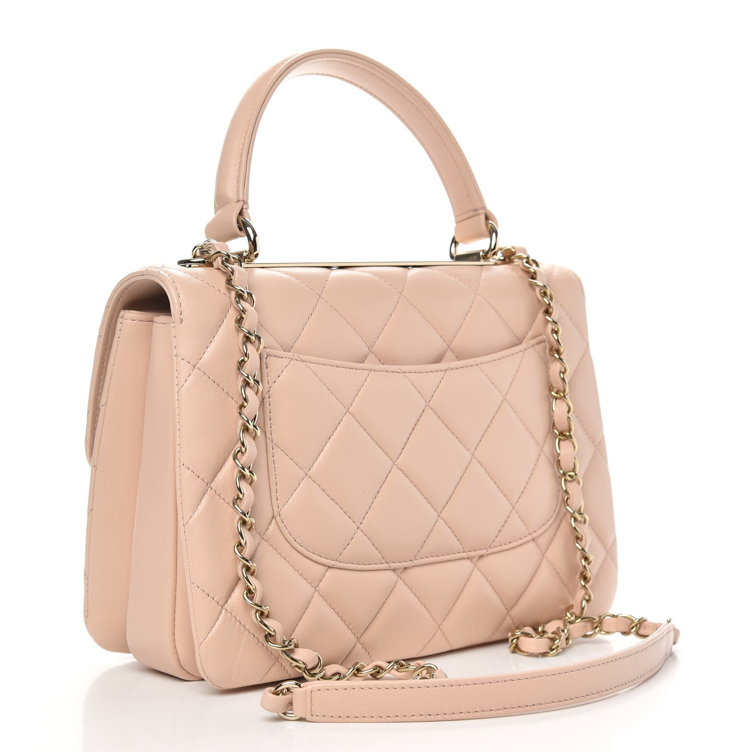 Chanel Lambskin Quilted Small Trendy CC Dual Handle Flap Bag Beige 3 of 13